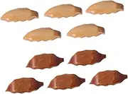 COLLBATH 10pcs Wooden Chopstick Rests Leaf Design Cutlery Holders for Forks Spoons Creative Tableware Rack Natural Wood Table Decor Paint Color Wood Color