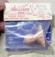 Vintage Williams Bros 1 Inch Scale Pilot Model Airplane R/C W/Goggles
