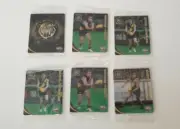 Richmond Tigers thins footy plays tazos pogs disks new sealed x6 AFL