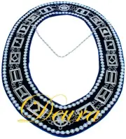 Masonic Regalia Master Mason Deluxe Silver Chain Blue Collar DMR-400SBRS