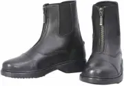 TuffRider Kids Leather Perfect Zip Paddock Horse Riding Boots, Black