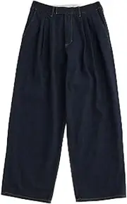 Adam et Rope'(アダムエロペ) Adam Elope Denim 3 Tuck Wide Slacks/Sustainable