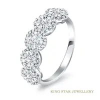 在飛比找樂天市場購物網優惠-【King Star】滿鑽圍繞40分18K金輕奢鑽戒(總視覺