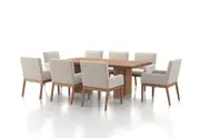 SORVINO 9 Piece Dining Suite with Lazarus Dining Chairs