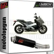 SILENCER GP GUN by ARROW STEEL BLACK HONDA NC 750 X 2014 14 2015 15 2016 16