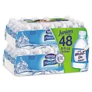 Nestle Pure Life Purified Water 8 Oz Bottles Pack of 48 Case Lunch Box Size