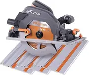 [Evolution Power Tools] R185CCSX Circular Saw With 1020 mm 3-Piece Track | Multi-Material Blade, Cuts Wood, Metal, Plastic & More | Incl Dust Port Adapter | 185mm (230v)