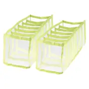 2pcs Underwear Drawer Organizer, Foldable Sock Underpants Organizer, Green