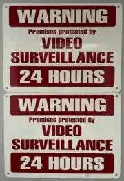 CCTV Signs Metal Warning Security Surveillance Camera Help Stop Crime Set of 2