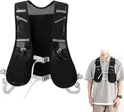 Running Vest for Men and Women, Ultralight & Breathable Hydration Backpack, Daypack for Hiking, Ultralight Reflective Running Vest, Adjustable Backpack for Runs, Cycling, Marathons