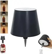 Wireless Wine Bottle Light Head, Portable LED Wireless Bottle Lamp with 3 Modes Light Dimming