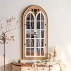 Arch Mirror Arched Window Timber Wall Mirrors French Provincial Home Decor 130cm