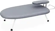 Tabletop Ironing Board 60cm L x 36cm W x 17cm H with Removable Sleeve Ironing Board - Folding Legs Cotton Cover Travel Countertop Ironing Board