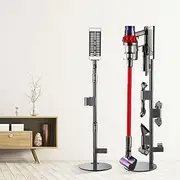 [Maxkon] Freestanding Vacuum Stand Cordless Cleaner Storage Rack Holder Metal Organizer Accessories Organiser Bracket Compatible for Dyson Xiaomi Models Grey