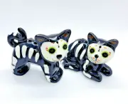 NEW - Dia De Los Muertos Cats- Mini Salt & Pepper Shakers - 2.75"