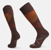 Ski/Snowboard Sock - Le Bent Core Snow Ultra Lite - Men's M-Chocolate Torte-NWT