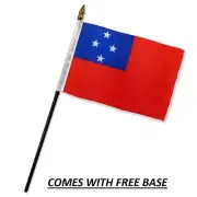 SAMOA FLAG DESK SET WITH BASE 4x6 INCHES - TABLE STICK FLAG