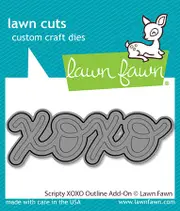 Lawn Fawn Scripty Xoxo Outline Add-On Die