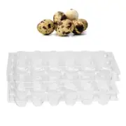 75 X Plastic Clear Quail Egg Cartons For 18 Eggs
