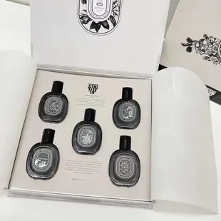 Diptyque蒂普提克 黑標香水禮盒五件套 肌膚之花 杜桑 玫瑰之水 無 正貨