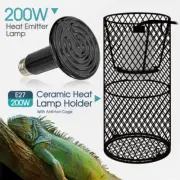 Reptile Ceramic Heat Lamp Bulb Holder Cage +Infrared Ceramic Heat Lamp Bulb AU