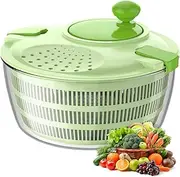 Vihoom Salad Spinner with Lid, High-Quality Plastic, BPA-Free, Salad Spinner with Crank Drive and 4.5 L Salad Bowl and Mesh, Washes and Dries Salad, Vegetables and Fruits