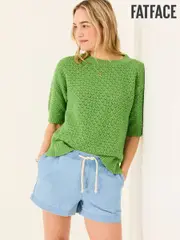 FatFace Maysie Green Knitted T-Shirt (AU2563) | $114