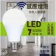 LED 人體感應燈泡 7瓦 10瓦 白光 E27 家居室內節能省電 全電壓 雷達感應球泡燈 現貨 取代傳統燈泡