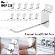 10/50pcs Slatwall Hooks Storage Shelf Tool Panel Grooved Display Showroom Rack