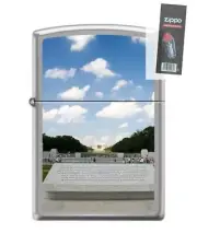 Zippo 200 world war II memorial WWII Lighter + FLINT PACK