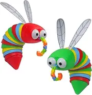 2 Pack Fidget Mosquito Toy, Wacky Tracks Snap Fidget Toys, Mosquito Sensory Toy with Wings, Click Fidget Toys for Kids Birthday Gifts Goodie Bag Basket Stuffers Classroom Prizes Party Favors