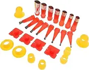 1 Set Caulk Tool Assortment Reusable Finishing Nozzle Kit with Base and Protective Cover for Grouting Caulking and Home Repairs