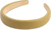 [SXQLYH] Headband Padded Headband Wide Padded Headband Hair Band Soft PU Leather Padded Headbands Classic Style Hair Band Comfortable Headbands for Women Girls (Light Green)