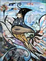 Bird Tile Backsplash Jim Nonas Art Ceramic Mural POV-JN025