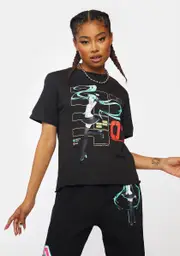 [H3 Sportsgear] X Hatsune Miku Black Graphic Tee
