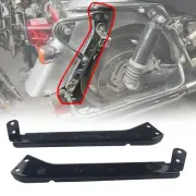 Black Left & Right Side Saddlebag Rail Support Brackets For Harley Touring
