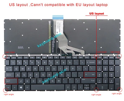New for HP 15-CB 15-CU 15-DY 17-AE 15-CUxxx,15-DYxxx Keyboard US with-backlit