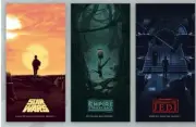 Star Wars limited art print: Original Trilogy set by Florey LE 225 NEW 12x24