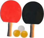 Pingpong Racket Set Wooden Rackets Double Pimples-Teenagers Junior Players Lightweight Design Balls