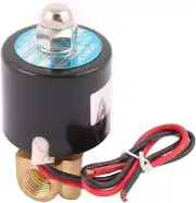 DC 12V 2W-025-08 1/4" Female Thread 2 Way N/C Copper Pneumatic Solenoid Valve