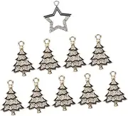 [HONMEET] Cute Christmas Tree Charms Metal Jewelry Making Charms for Bracelet Diy Collection