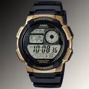 Casio AE-1000W-1A3 Digital Map Watch 10 Year Battery World Time 5 Alarms New