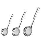 3Pcs Stainless Steel Strainer Oil Skimmer Fine Mesh Sieve Food Strainer