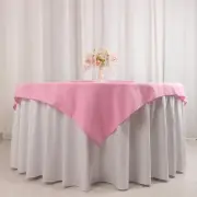 PINK 54" Premium Quality SQUARE POLYESTER TABLECLOTH Wedding Party Dinner Home