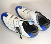 7 SETTE Electron Men's Bicycle Cycling Bike Road Shoes US 13.5 Blue& White NEW