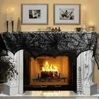 Halloween Party Decorations Durable Elegant Tablecloth Set with Spider Web