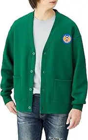 F-STYLE(エフスタイル) F Style F-SD021214 Cardigan US Military Coat of Arms Patch Sweat Cardigan Ivy Green [Parallel Import], Ivy Green, M