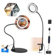 15X Magnifying Glass with Light and Stand, Lighted Magnifying Glass,