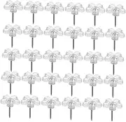 Generic 200pcs Cute Thumb Tacks for Bulletin Board Cork Board Travel Maps Photo Display Decorative Functional Flower Design