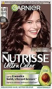 Garnier Nutrisse Ultra Color, Permanent Hair Dye, Intense Colour, For All Hair Types, 5.25 Frosted Chestnut, Brown